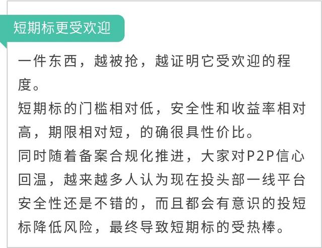 短期标少，还难抢，现在P2P平台都怎么了？