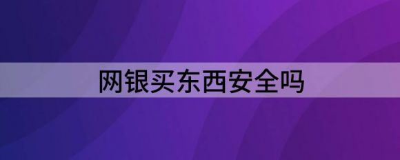 网银买东西安全吗（银行网银存风险5招防范）-1