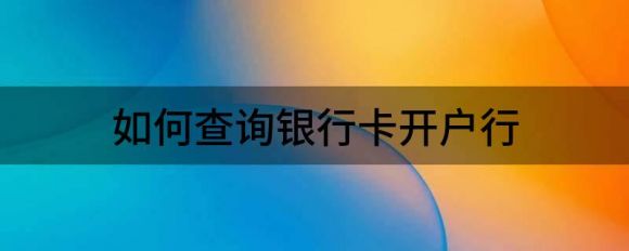 如何查询银行卡开户行（教你最快查询各大银行的开户行）-1